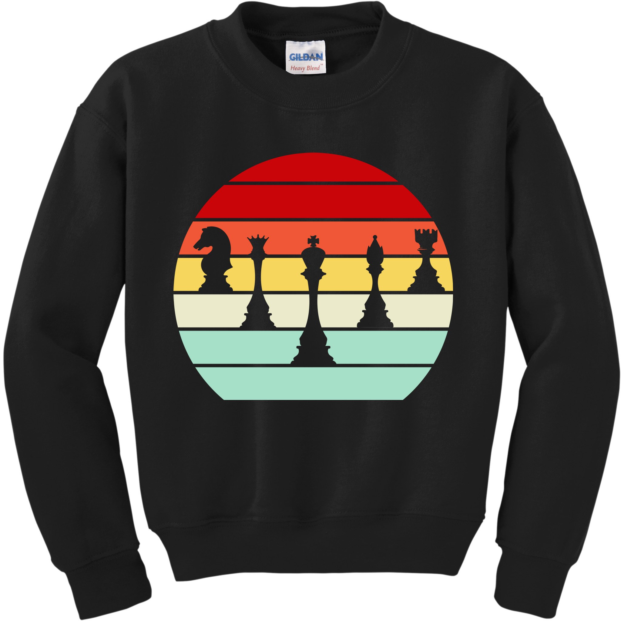 Retro Chess Pieces Kids Sweatshirt