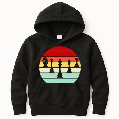 Retro Chess Pieces Kids Hoodie