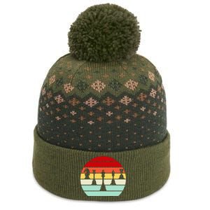 Retro Chess Pieces The Baniff Cuffed Pom Beanie