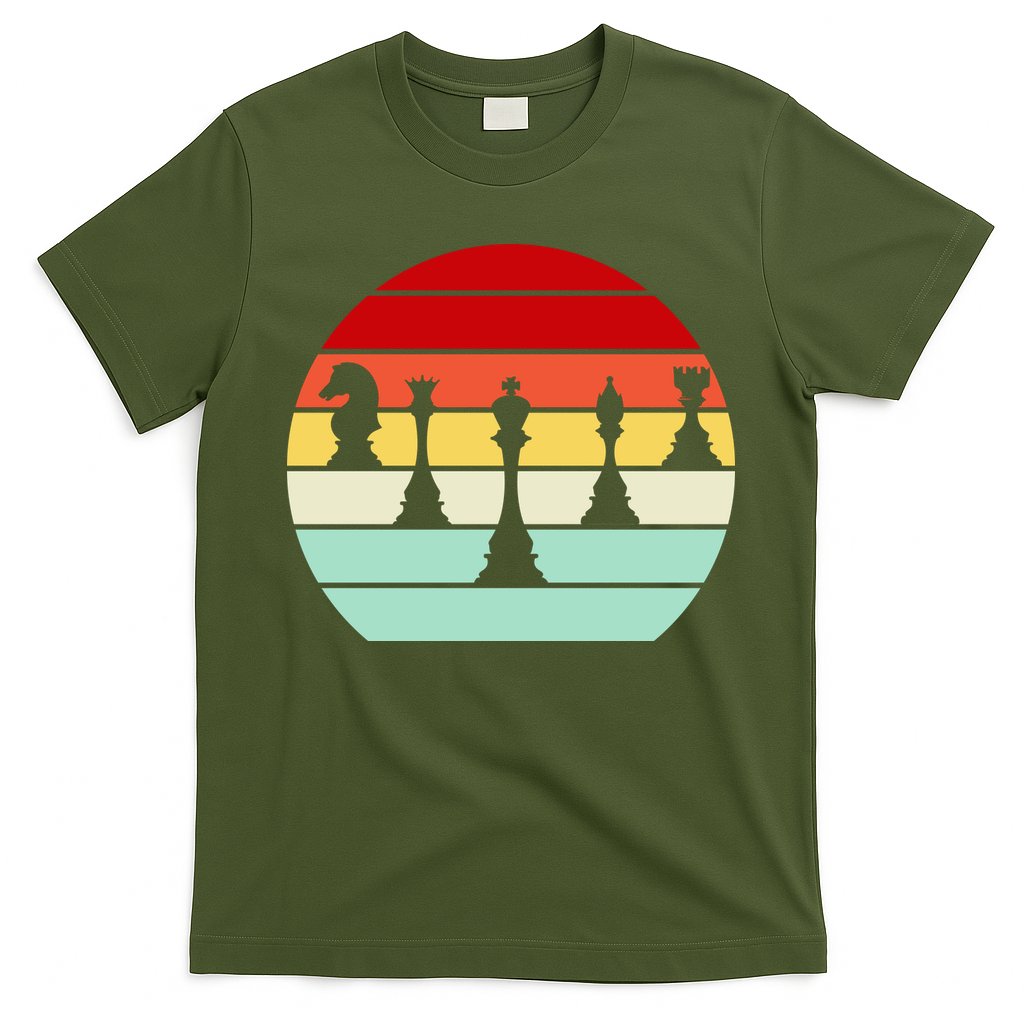 Retro Chess Pieces T-Shirt