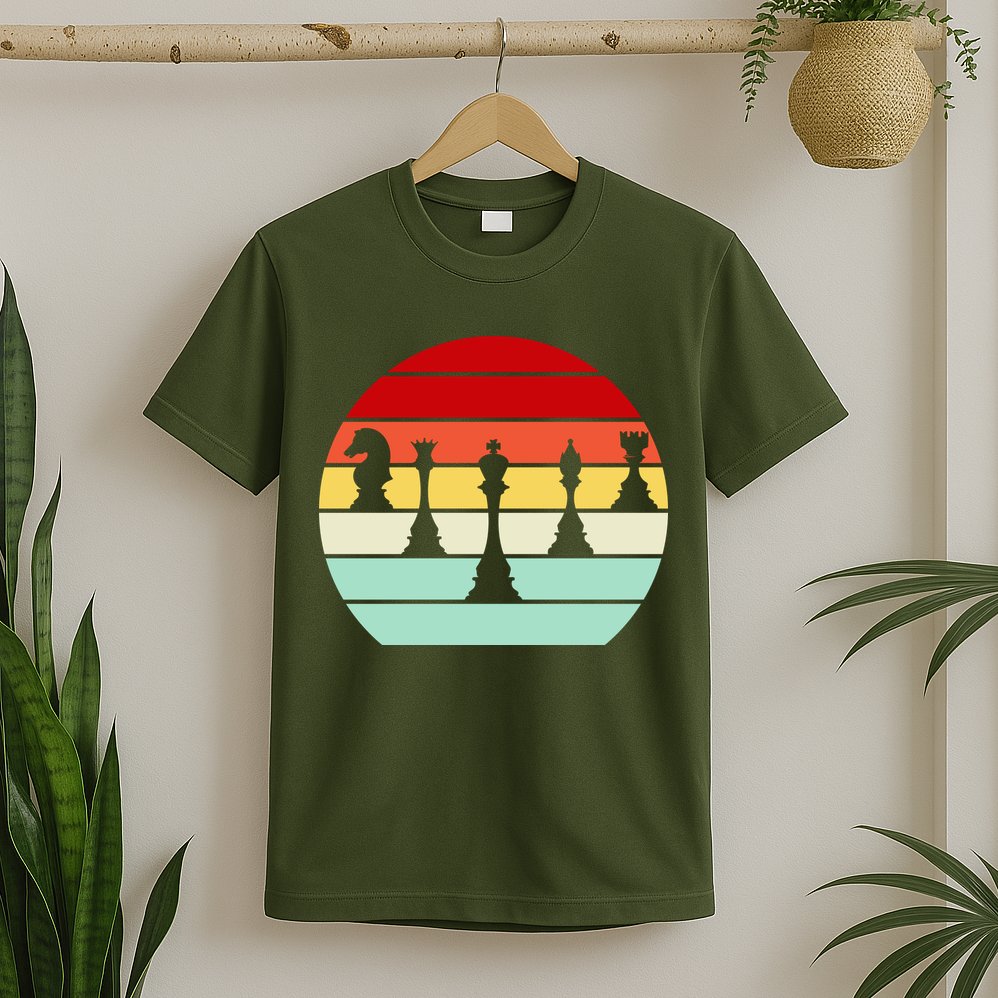 Retro Chess Pieces T-Shirt