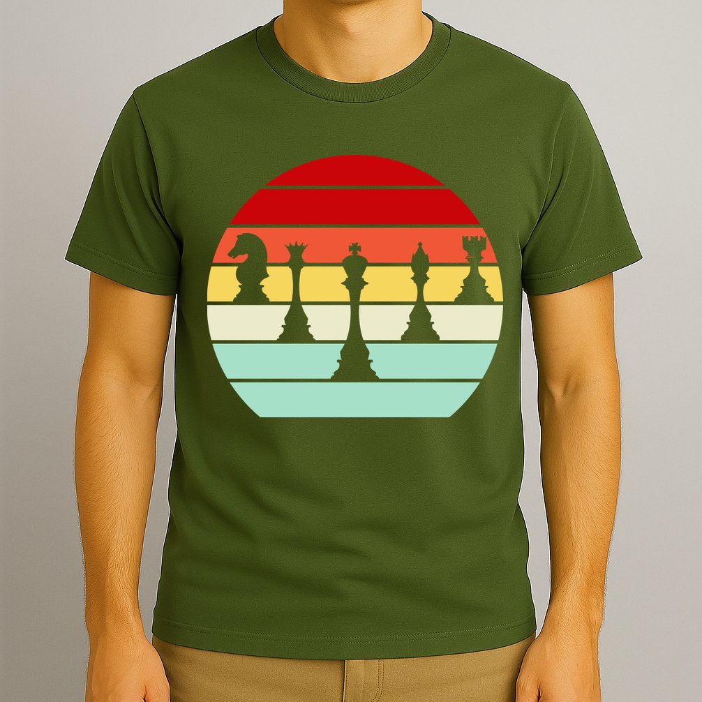Retro Chess Pieces T-Shirt
