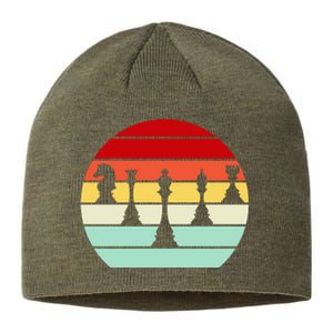 Retro Chess Pieces Sustainable Beanie