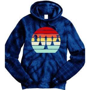 Retro Chess Pieces Tie Dye Hoodie