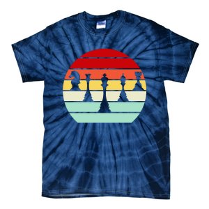 Retro Chess Pieces Tie-Dye T-Shirt