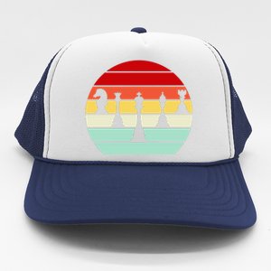 Retro Chess Pieces Trucker Hat