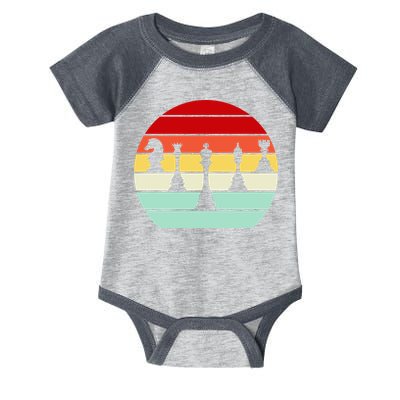 Retro Chess Pieces Infant Baby Jersey Bodysuit