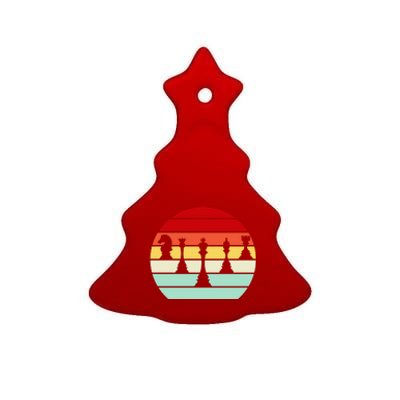 Retro Chess Pieces Ceramic Tree Ornament