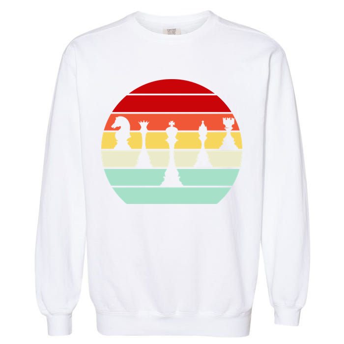 Retro Chess Pieces Garment-Dyed Sweatshirt
