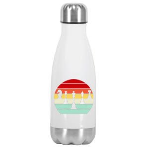 Retro Chess Pieces Stainless Steel Insulated Water Bottle