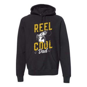 Reel Cool Papa Fishing Dad Gifts Father's Day Fisherman Fish Premium Hoodie