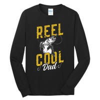 Reel Cool Papa Fishing Dad Gifts Father's Day Fisherman Fish Tall Long Sleeve T-Shirt