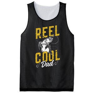 Reel Cool Papa Fishing Dad Gifts Father's Day Fisherman Fish Mesh Reversible Basketball Jersey Tank