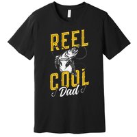 Reel Cool Papa Fishing Dad Gifts Father's Day Fisherman Fish Premium T-Shirt