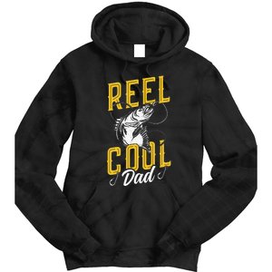 Reel Cool Papa Fishing Dad Gifts Father's Day Fisherman Fish Tie Dye Hoodie