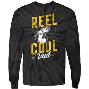 Reel Cool Papa Fishing Dad Gifts Father's Day Fisherman Fish Tie-Dye Long Sleeve Shirt