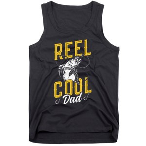 Reel Cool Papa Fishing Dad Gifts Father's Day Fisherman Fish Tank Top