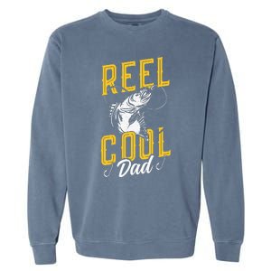 Reel Cool Papa Fishing Dad Gifts Father's Day Fisherman Fish Garment-Dyed Sweatshirt