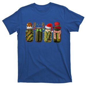 Retro Canned Pickles Christmas Santa Hat Reindeer Pickle Jar Cute Gift T-Shirt