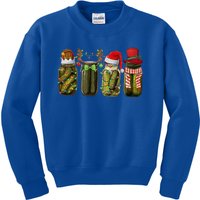 Retro Canned Pickles Christmas Santa Hat Reindeer Pickle Jar Cute Gift Kids Sweatshirt