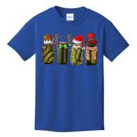 Retro Canned Pickles Christmas Santa Hat Reindeer Pickle Jar Cute Gift Kids T-Shirt