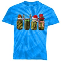 Retro Canned Pickles Christmas Santa Hat Reindeer Pickle Jar Cute Gift Kids Tie-Dye T-Shirt