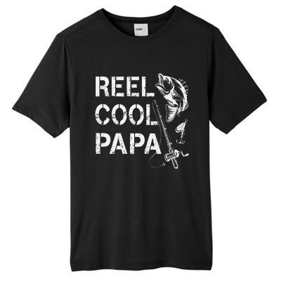 Reel Cool Papa Fishing Dad Gifts Fathers Day Fisherman Fish Tall Fusion ChromaSoft Performance T-Shirt