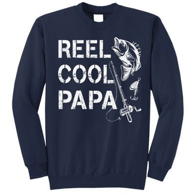 Reel Cool Papa Fishing Dad Gifts Fathers Day Fisherman Fish Tall Sweatshirt