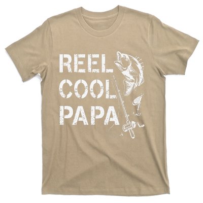 Reel Cool Papa Fishing Dad Gifts Fathers Day Fisherman Fish T-Shirt