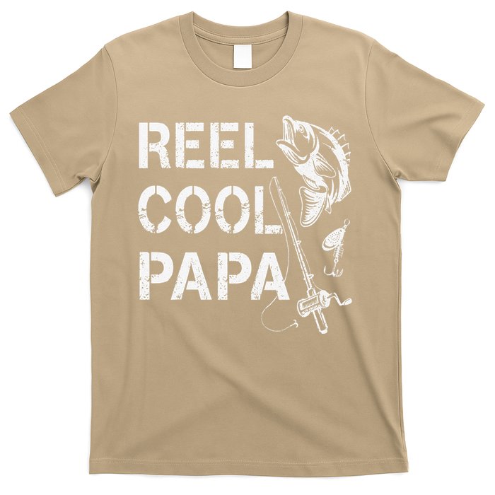 Reel Cool Papa Fishing Dad Gifts Fathers Day Fisherman Fish T-Shirt