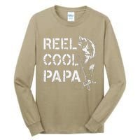 Reel Cool Papa Fishing Dad Gifts Fathers Day Fisherman Fish Tall Long Sleeve T-Shirt