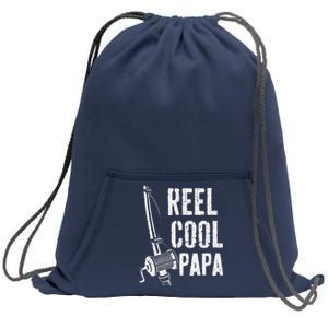 Reel Cool Papa Fishing Daddy Fathers Day Sweatshirt Cinch Pack Bag