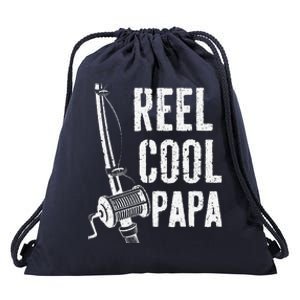 Reel Cool Papa Fishing Daddy Fathers Day Drawstring Bag