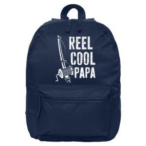 Reel Cool Papa Fishing Daddy Fathers Day 16 in Basic Backpack