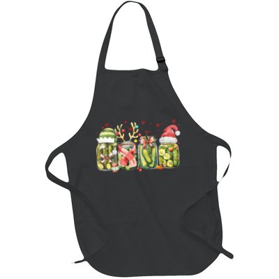 Retro Canned Pickle Christmas Light Xmas Pajama Pickle Lover Apron