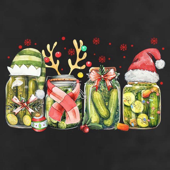 Retro Canned Pickle Christmas Light Xmas Pajama Pickle Lover Adult Drive Performance Visor