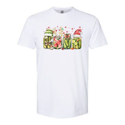 Retro Canned Pickle Christmas Light Xmas Pajama Pickle Lover Softstyle® CVC T-Shirt