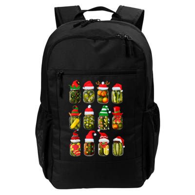 Retro Canned Pickles Jars Christmas Lights Canning Season Daily Commute Backpack