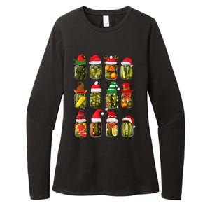 Retro Canned Pickles Jars Christmas Lights Canning Season Womens CVC Long Sleeve Shirt