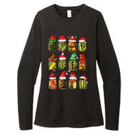 Retro Canned Pickles Jars Christmas Lights Canning Season Womens CVC Long Sleeve Shirt