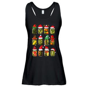 Retro Canned Pickles Jars Christmas Lights Canning Season Ladies Essential Flowy Tank