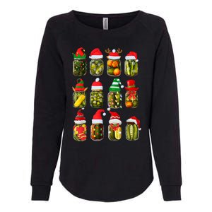 Retro Canned Pickles Jars Christmas Lights Canning Season Womens California Wash Sweatshirt