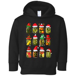 Retro Canned Pickles Jars Christmas Lights Canning Season Toddler Hoodie