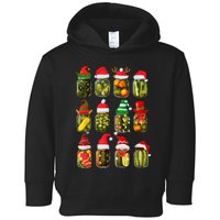 Retro Canned Pickles Jars Christmas Lights Canning Season Toddler Hoodie