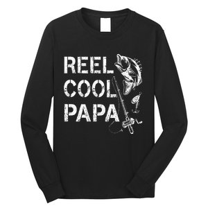 Reel Cool Papa Fishing Dad Gifts Fathers Day Fisherman Fish Long Sleeve Shirt