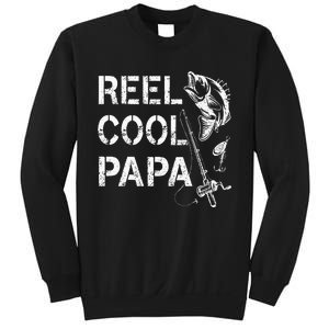 Reel Cool Papa Fishing Dad Gifts Fathers Day Fisherman Fish Sweatshirt