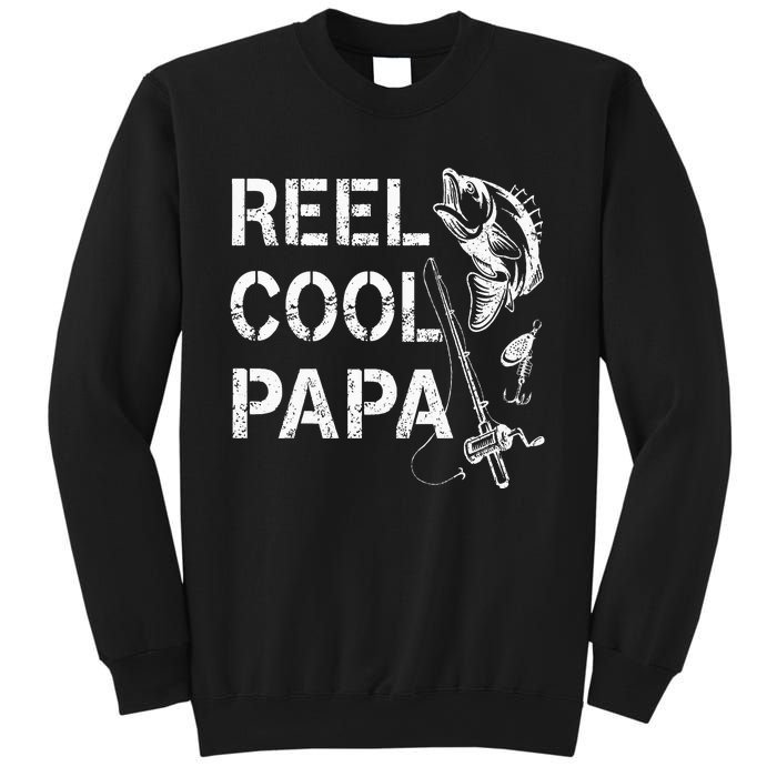 Reel Cool Papa Fishing Dad Gifts Fathers Day Fisherman Fish Sweatshirt