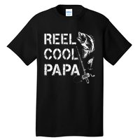 Reel Cool Papa Fishing Dad Gifts Fathers Day Fisherman Fish Tall T-Shirt