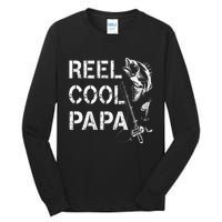 Reel Cool Papa Fishing Dad Gifts Fathers Day Fisherman Fish Tall Long Sleeve T-Shirt