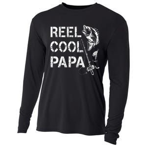 Reel Cool Papa Fishing Dad Gifts Fathers Day Fisherman Fish Cooling Performance Long Sleeve Crew